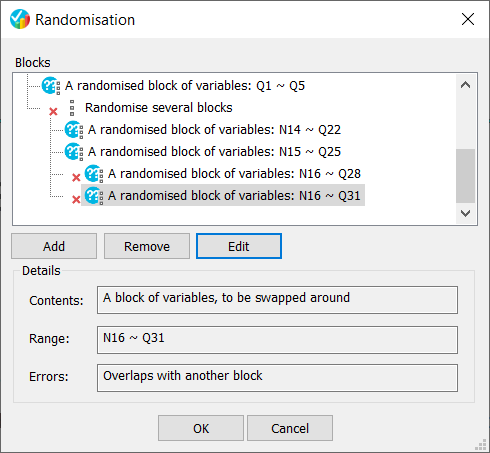 Randomisation options module
