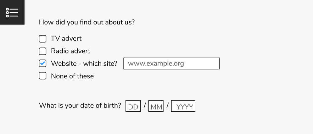 Inline survey questions